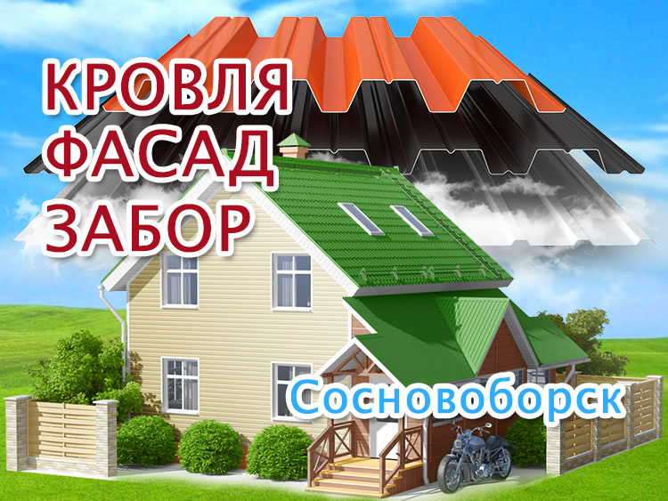 Бригада по замене кровли в Сосновоборске, обшивка фасада